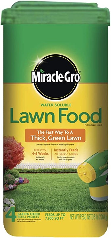 Container of Miracle-Gro Lawn Food
