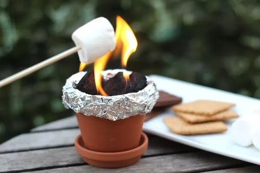 mini s'mores terra cotta fire pit