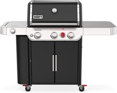 Weber Genesis grill, black, on a white ground