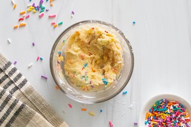 Single-serving birthday cake cookie dough