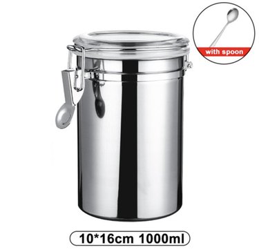 OXO POP Steel 1.7-Qt. Airtight Coffee Canister with Scoop +