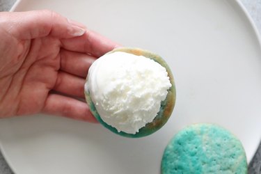 Sugar cookie with vanilla ice cream