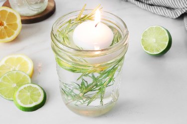 Add a floating candle to the jar