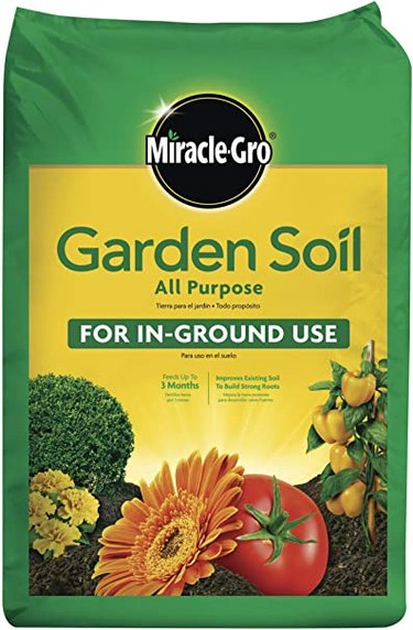Bag of Miracle-Gro garden soil