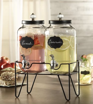 Chalkboard Double Drink Beverage Dispenser 