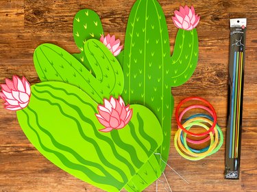 supplies needed for cactus ring toss game