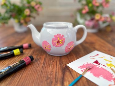 Painted teapot