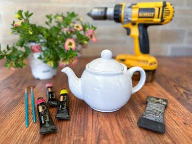 Materials needed for teapot planter