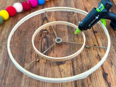 attach embroidery hoop to metal shade ring