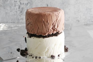 Mini stacked ice cream cake