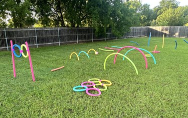 Pool Noodle Obstacle Course