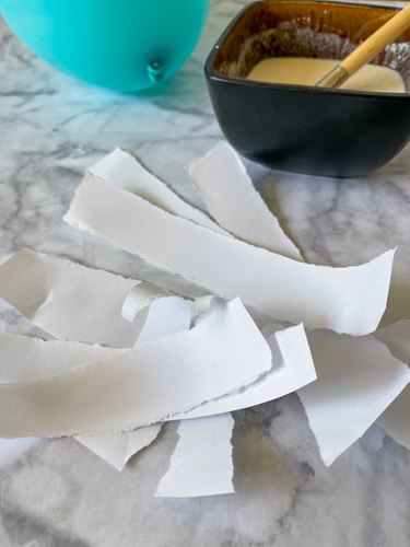 tear paper into strips