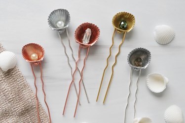 Seashell hair pins