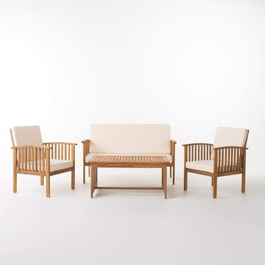 Christopher Knight Home Carolina Acacia Sofa Set