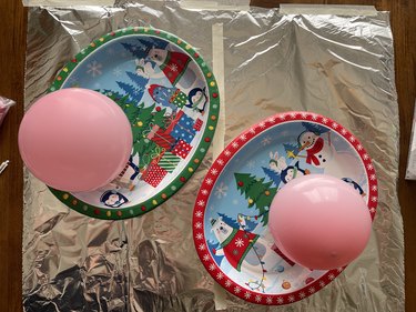 Balloons on a paper plate
