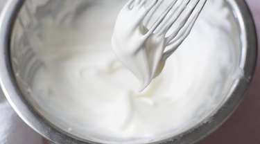 Homemade whipped cream.