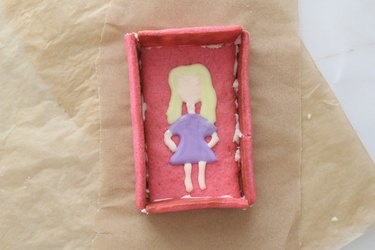 Barbie box cookies with royal icing