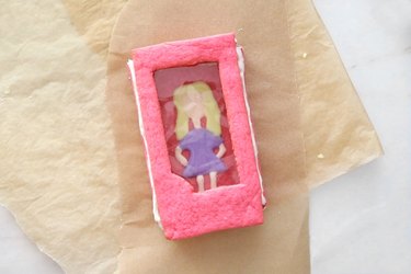 Barbie box cookies with royal icing