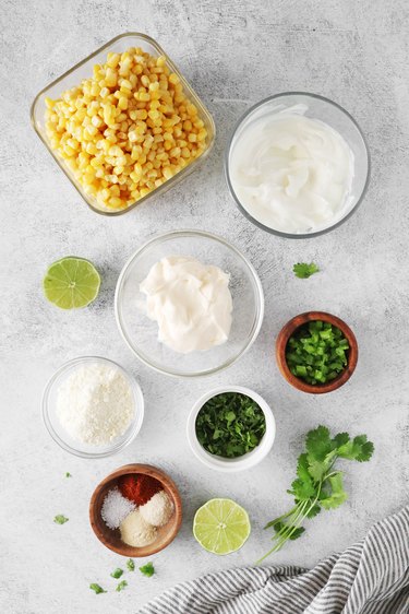Ingredients for Mexican street corn dip
