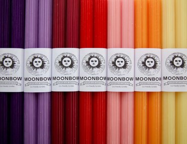 Colorful taper candles