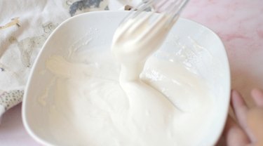 Mochi batter in bowl