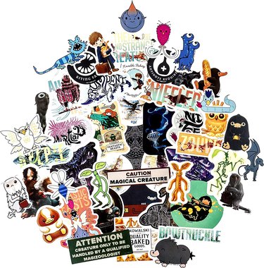 An assortment of Fantastic Beast stickers