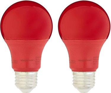 Two red light bulbs