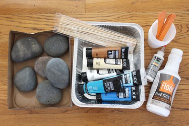 materials for paint pour rocks