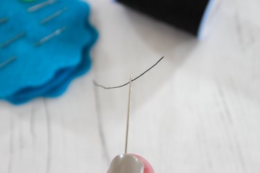 threaded needle