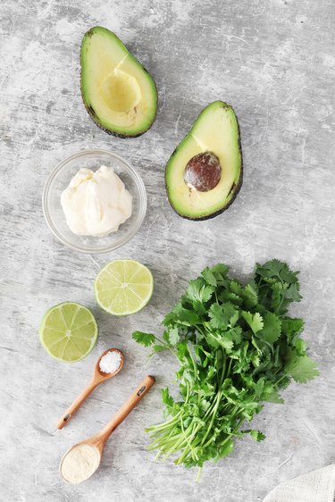Ingredients for avocado lime sauce