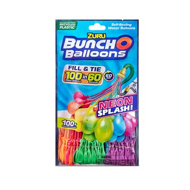 Bunch O Balloons Recycled Plastic Water Balloons, 3-Pack, in 'Neon Splash' option.