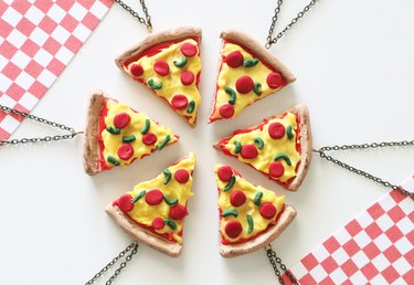 Pizza slice BFF necklaces