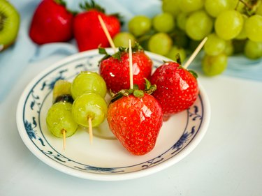 tanghulu grapes and strawberries