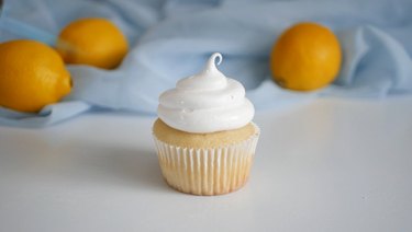 frosted lemon meringue cupcake