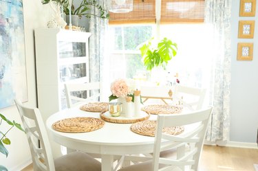 light and bright dining room table