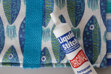 attach straps with liquid stitch