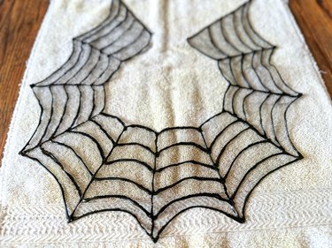 spiderweb necklace drying