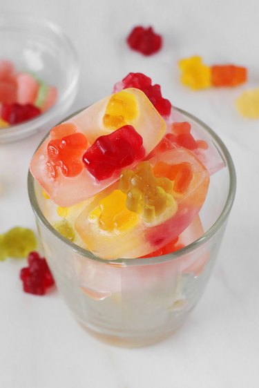 Gummy candy ice cubes