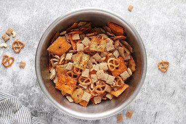 Chex mix with homemade Cheez-Its