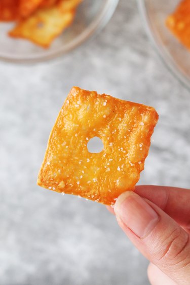 Homemade cheddar Cheez-It