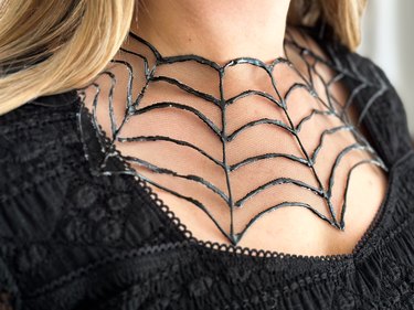 finished spiderweb necklace