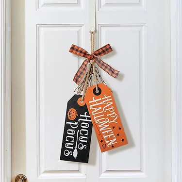 Wooden "Hocus Pocus" Hanging Halloween Sign from Bed Bath & Beyond