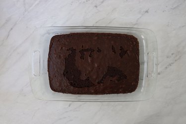 Chocolate cake baked in 9x13 pan