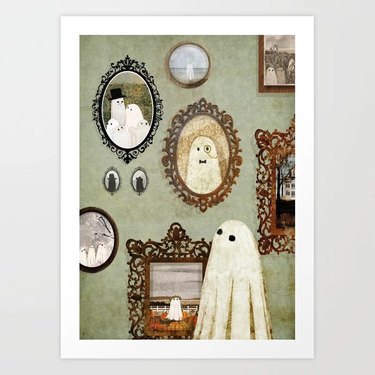 There's A Ghost in the Portrait Gallery Art Print from Society6