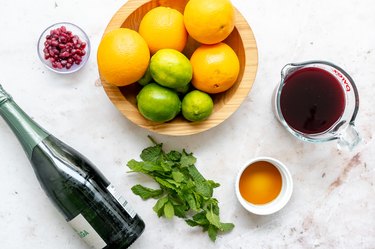 ingredients for pomegrenate citrus punch