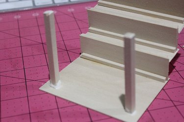 legs of the stairs glued on