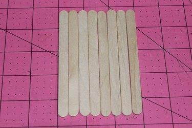 popsicle sticks lined up