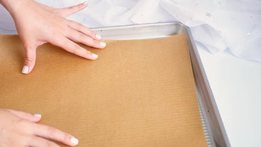 parchment paper on baking tray