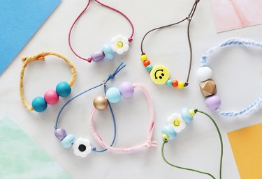 Colorful bead bracelets with nostalgic vibes