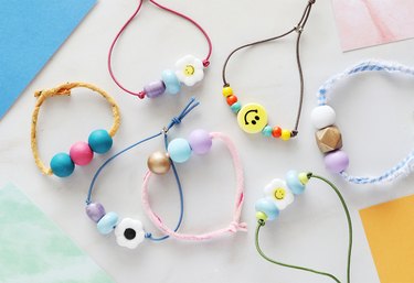 Colorful Beaded Friendship Bracelets for Kids - Projects with Kids